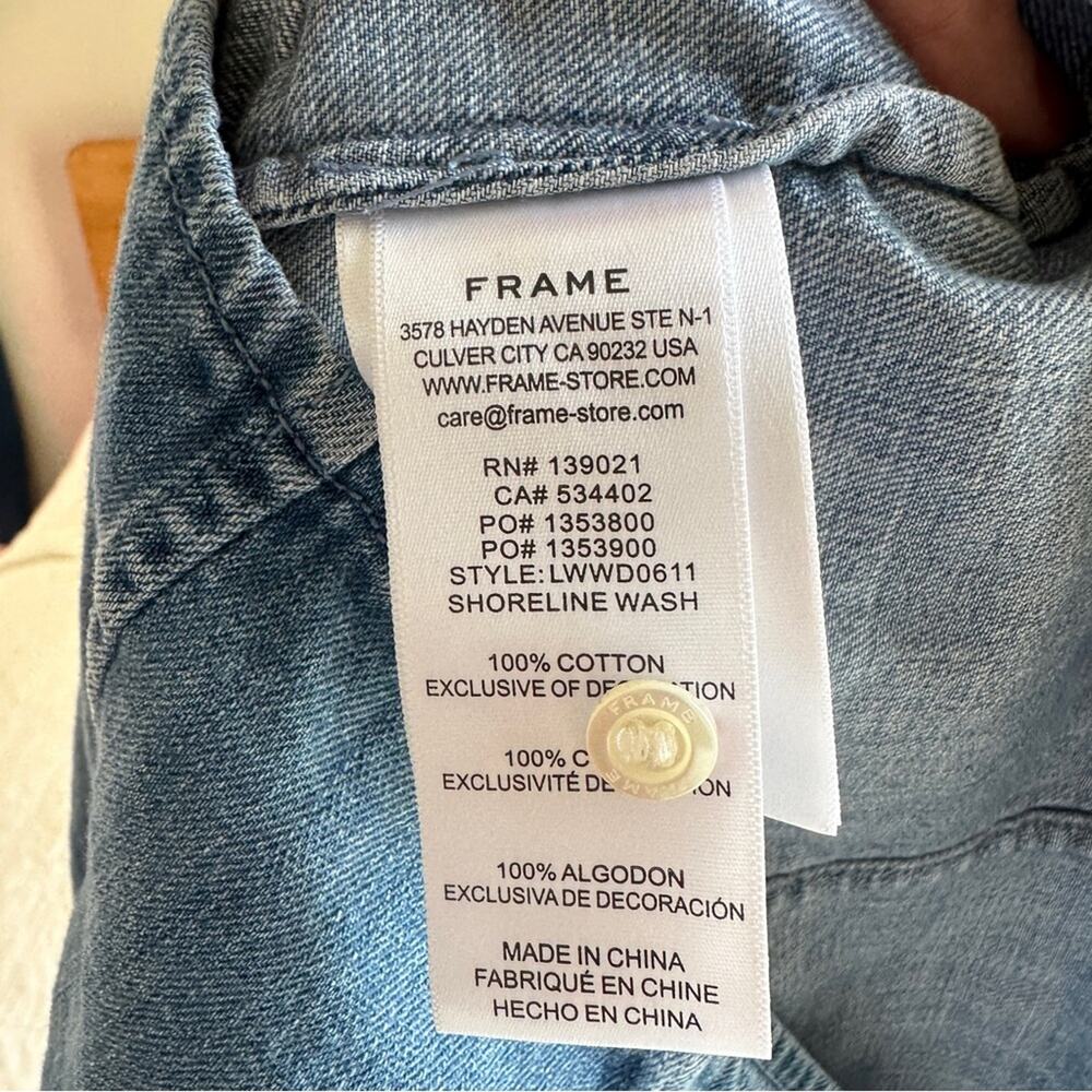 Frame Panelled Denim Dress Large - Picture 7 of 10